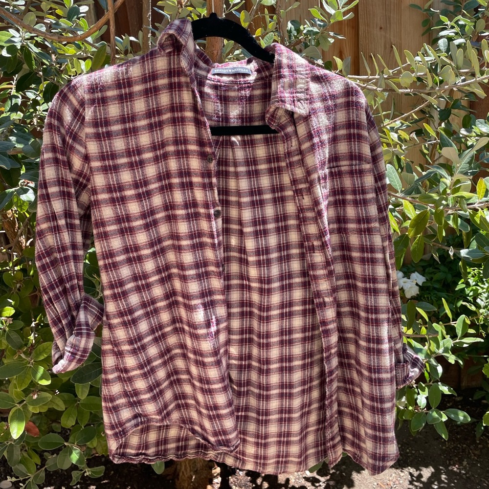 Brandy Melville Maroon Flannel
